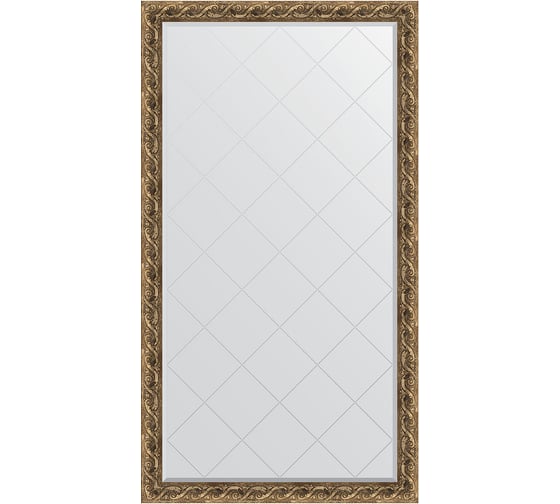 Напольное зеркало с гравировкой в багетной раме EVOFORM фреска 84 мм, 111x200 см BY 6351