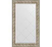 Зеркало с гравировкой в багетной раме EVOFORM барокко серебро 106 мм, 80x135 см BY 4252
