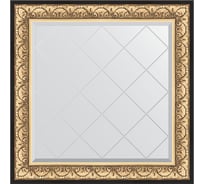 Зеркало с гравировкой в багетной раме EVOFORM барокко золото 106 мм, 90x90 см BY 4337