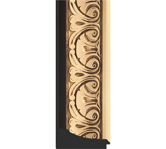 Зеркало с гравировкой в багетной раме EVOFORM барокко золото 106 мм, 100x125 см BY 4380