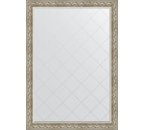 Зеркало с гравировкой в багетной раме EVOFORM барокко серебро 106 мм, 135x190 см BY 4510