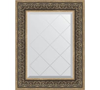 Зеркало с гравировкой в багетной раме EVOFORM вензель серебряный 101 мм, 59x76 см BY 4035