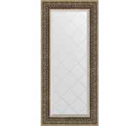 Зеркало с гравировкой в багетной раме EVOFORM вензель серебряный 101 мм, 59x129 см BY 4078