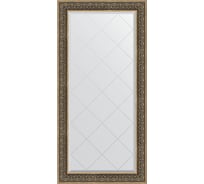 Зеркало с гравировкой в багетной раме EVOFORM вензель серебряный 101 мм, 79x161 см BY 4293