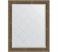 Зеркало с гравировкой в багетной раме EVOFORM вензель серебряный 101 мм, 99x124 см BY 4379