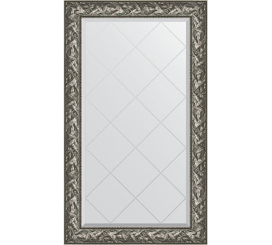Зеркало с гравировкой в багетной раме EVOFORM византия серебро 99 мм, 79x133 см BY 4243 1
