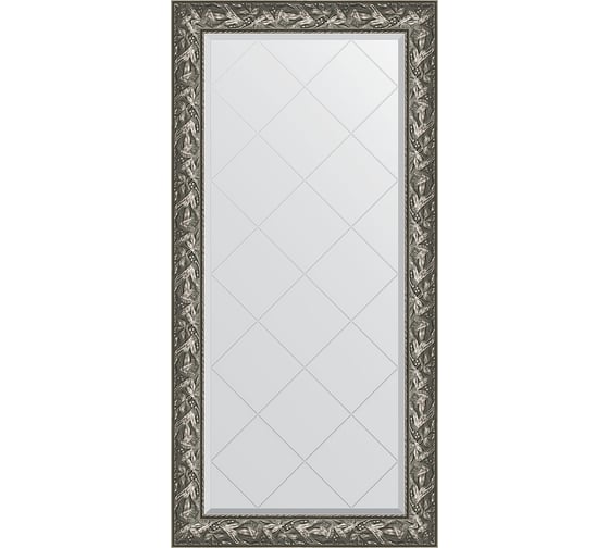 Зеркало с гравировкой в багетной раме EVOFORM византия серебро 99 мм, 79x161 см BY 4286