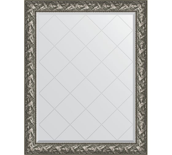 Зеркало с гравировкой в багетной раме EVOFORM византия серебро 99 мм, 99x124 см BY 4372