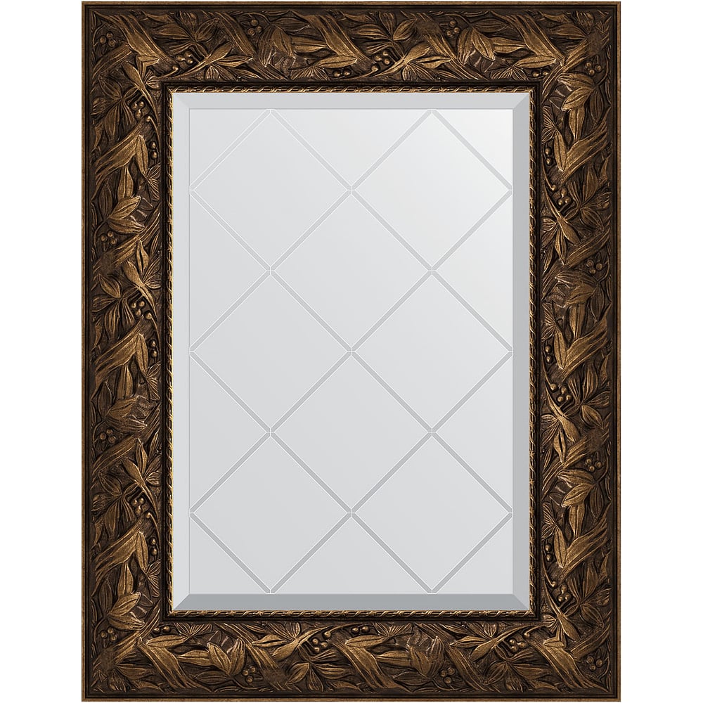 Зеркало с гравировкой в багетной раме EVOFORM византия бронза 99 мм ...