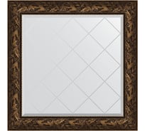 Зеркало с гравировкой в багетной раме EVOFORM византия бронза 99 мм, 89x89 см BY 4330