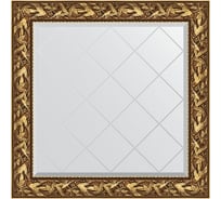 Зеркало с гравировкой в багетной раме EVOFORM византия золото 99 мм, 89x89 см BY 4328