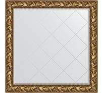 Зеркало с гравировкой в багетной раме EVOFORM византия золото 99 мм, 109x109 см BY 4457