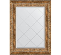 Зеркало с гравировкой в багетной раме EVOFORM виньетка античная бронза 85 мм, 55x72 см BY 4015