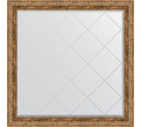 Зеркало с гравировкой в багетной раме EVOFORM виньетка античная бронза 85 мм, 105x105 см BY 4445