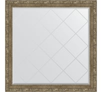 Зеркало с гравировкой в багетной раме EVOFORM виньетка античная латунь 85 мм, 105x105 см BY 4446
