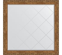 Зеркало с гравировкой в багетной раме EVOFORM виньетка бронзовая 85 мм, 105x105 см BY 4443