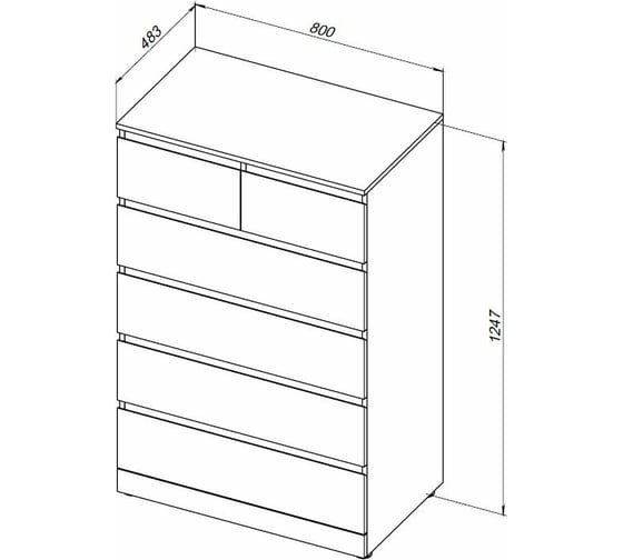Комод Aquanet Сканди 800x480 00302545