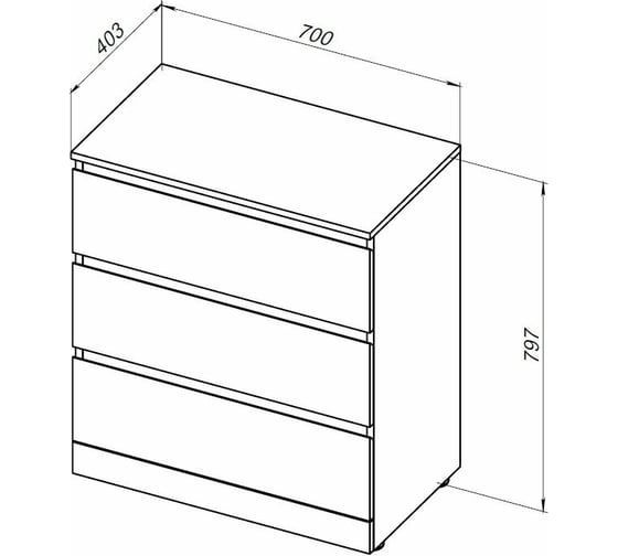 Комод Aquanet Сканди 700x400 00302549