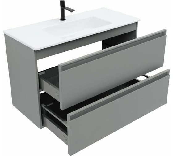 Тумба под раковину ALLEN BRAU Eclipse 100 platinum grey matt 00273955 1.E1003.PGM