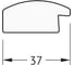Зеркало EVOFORM в багетной раме - бук 37 mm (70x130 cm) 0748 6