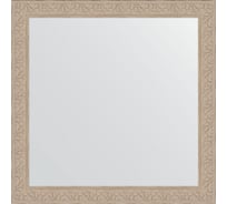 Зеркало EVOFORM в багетной раме - беленый дуб 57 mm (64x64 cm) 0781