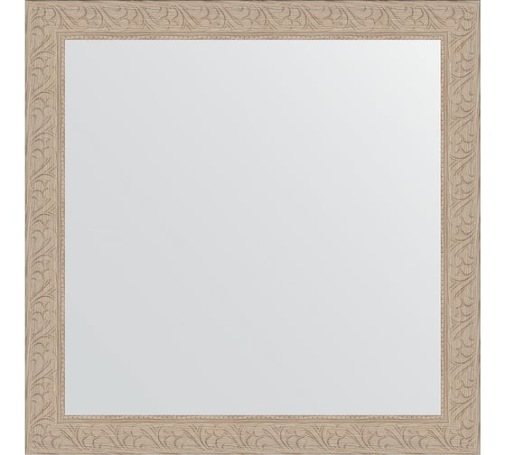 Зеркало EVOFORM в багетной раме - беленый дуб 57 mm (64x64 cm) 0781 1