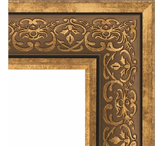Зеркало EVOFORM в багетной раме - вензель бронзовый 101 mm (83x143 cm) 3319