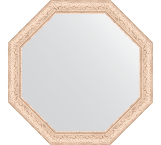 Зеркало EVOFORM в багетной раме - беленый дуб 57 mm (60,8x60,8 cm) 3698 1