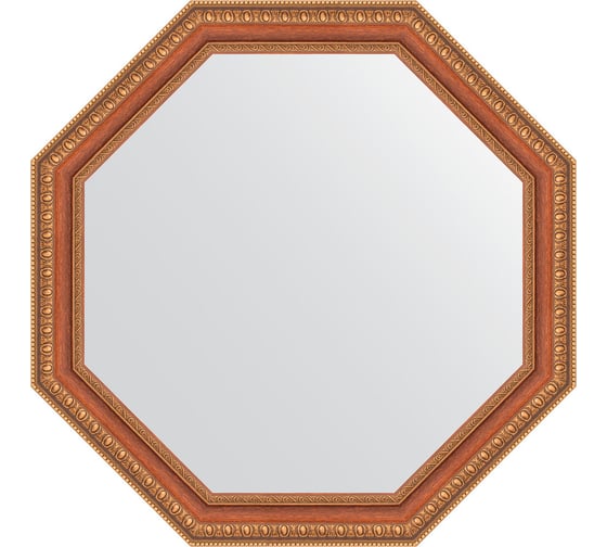 Зеркало EVOFORM в багетной раме - бронзовые бусы на дереве 60 mm (61,6x61,6 cm) 3713 1