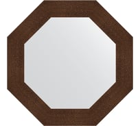 Зеркало EVOFORM в багетной раме - бронзовая лава 90 mm (66,6x66,6 cm) 3806