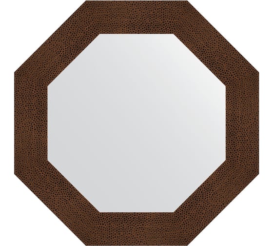 Зеркало EVOFORM в багетной раме - бронзовая лава 90 mm (66,6x66,6 cm) 3806 1