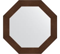 Зеркало EVOFORM в багетной раме - бронзовая лава 90 mm (76,6x76,6 cm) 3807
