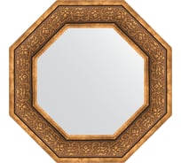 Зеркало EVOFORM в багетной раме - вензель бронзовый 101 mm (59,4x59,4 cm) 3838