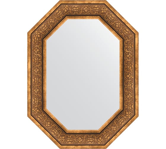 Зеркало EVOFORM в багетной раме - вензель бронзовый 101 mm (59x79 cm) 7233 1