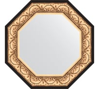 Зеркало EVOFORM в багетной раме - барокко золото 106 mm (65x65 cm) 7380