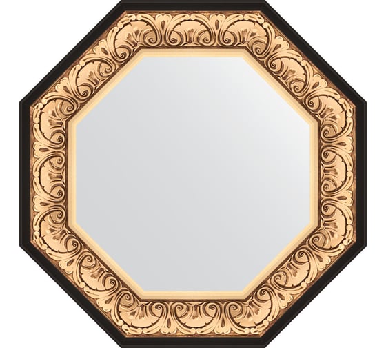 Зеркало EVOFORM в багетной раме - барокко золото 106 mm (65x65 cm) 7380 1