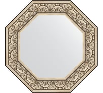 Зеркало EVOFORM в багетной раме - барокко серебро 106 mm (65x65 cm) 7382