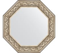 Зеркало EVOFORM в багетной раме - барокко серебро 106 mm (75x75 cm) 7383