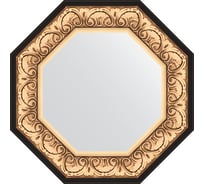 Зеркало EVOFORM в багетной раме - барокко золото 106 mm (60,4x60,4 cm) 3844