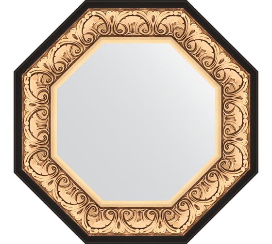 Зеркало EVOFORM в багетной раме - барокко золото 106 mm (60,4x60,4 cm) 3844 1