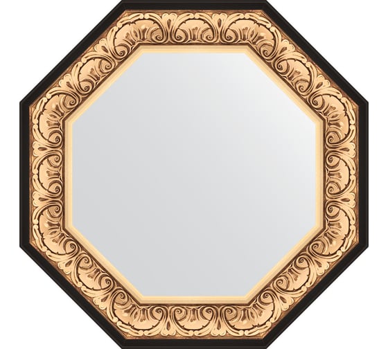 Зеркало EVOFORM в багетной раме - барокко золото 106 mm (70,4x70,4 cm) 3845 1