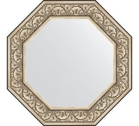 Зеркало EVOFORM в багетной раме - барокко серебро 106 mm (70,4x70,4 cm) 3848