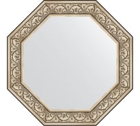 Зеркало EVOFORM в багетной раме - барокко серебро 106 mm (80,4x80,4 cm) 3849
