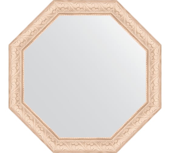 Зеркало EVOFORM в багетной раме - беленый дуб 57 mm (55x55 cm) 3971 1