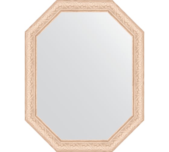 Зеркало EVOFORM в багетной раме - беленый дуб 57 mm (55x70 cm) 7034