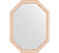 Зеркало EVOFORM в багетной раме - беленый дуб 57 mm (60x80 cm) 7035