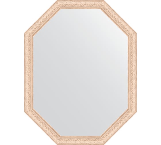 Зеркало EVOFORM в багетной раме - беленый дуб 57 mm (70x90 cm) 7036 1