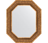 Зеркало EVOFORM в багетной раме - вензель бронзовый 101 mm (64x79 cm) 7234