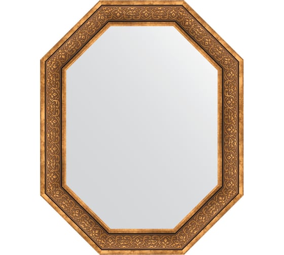 Зеркало EVOFORM в багетной раме - вензель бронзовый 101 mm (79x99 cm) 7236 1