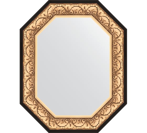 Зеркало EVOFORM в багетной раме - барокко золото 106 mm (65x80 cm) 7242